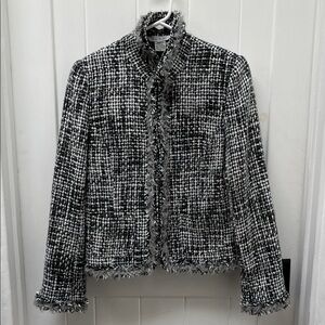 Mac & Jac Tweed Fringe Jacket